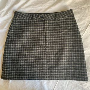 J crew lined plaid wool skirt